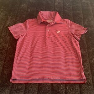 Vineyard Vines Red and Blue Striped Kids Polo